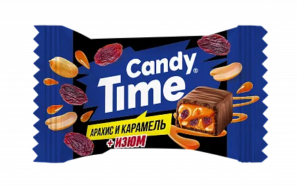 Candy Time арахис и мягкая карамель с изюмом