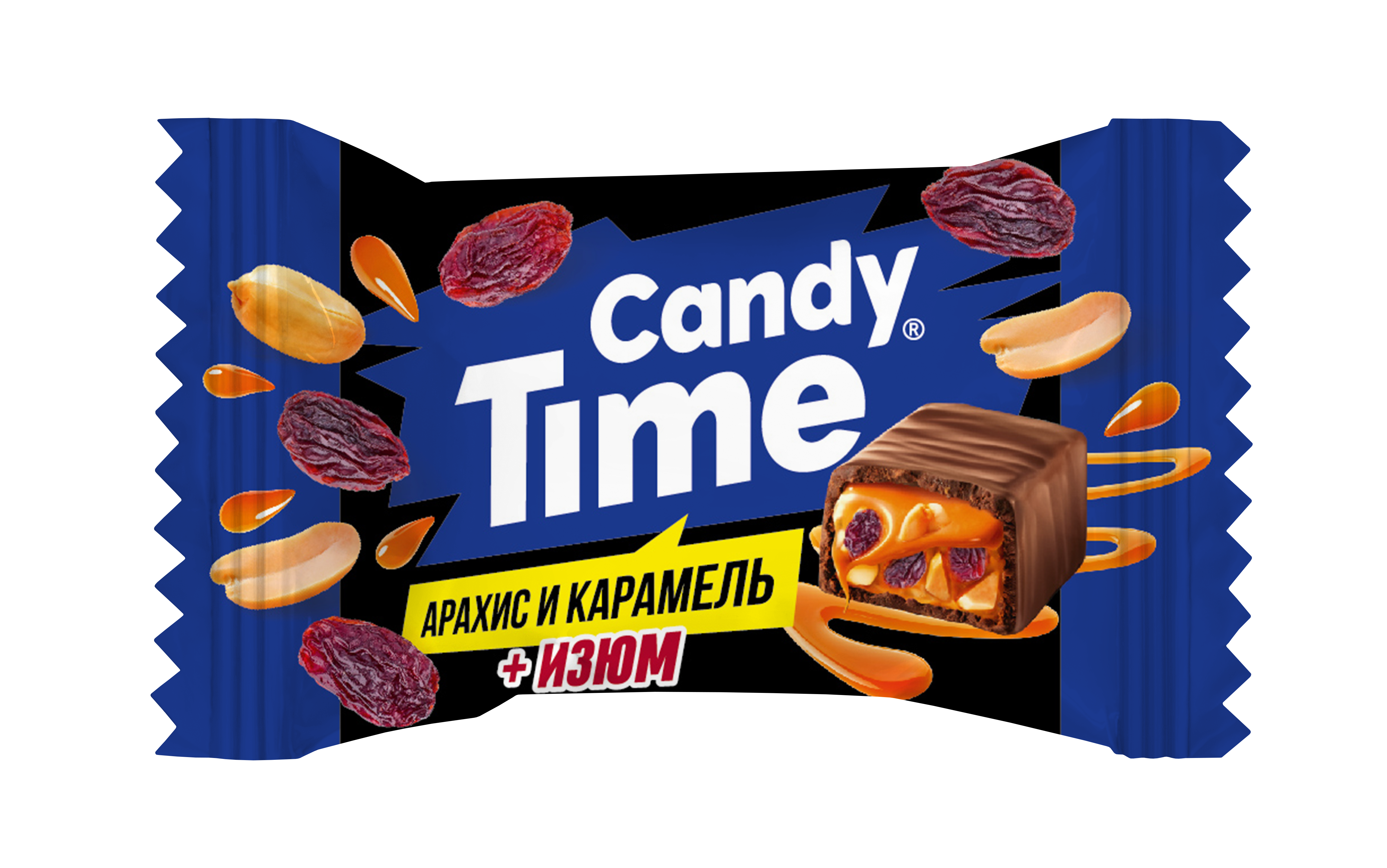 Candy Time арахис и мягкая карамель с изюмом